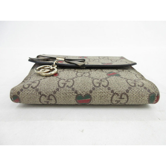 Gucci GG Double Hook Wallet Ribbon Heart Beige - Picture 3 of 9